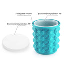 Outdoor Round Ice Bucket Bar with Lid Double Champagne Red Wine Beer Barrel, Size:S(Light Blue)