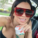Women Oversized Square Frame Sunglasses Gradient Shades Sun Glasses(C2)