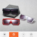 Women Oversized Square Frame Sunglasses Gradient Shades Sun Glasses(C4)