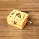 Creative Hand-cranked Wooden Music Box Valentine Day Gift(Dolphin)