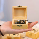 Creative Hand-cranked Wooden Music Box Valentine Day Gift(Dolphin)