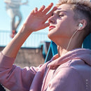 3.5mm Wired Earphone Earbuds Stereo Sound Metal Bass Headset with Mic for Smart Phone(Gold)