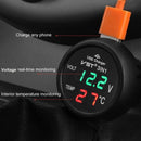 3 In 1 Car USB Charger Car Cigarette Lighter With Voltage Detection Display Multi-function Monitoring Table(Red Green)