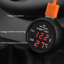 3 In 1 Car USB Charger Car Cigarette Lighter With Voltage Detection Display Multi-function Monitoring Table(Red)