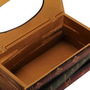 Retro Hand Drawn Book Style Tissue Box Case(Blue)