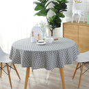 Polyester Cotton Round Tablecloth Dust-proof Cotton and Linen Printing Tablecloth, Diameter:150cm(Gray Arrow)