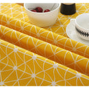 Polyester Cotton Round Tablecloth Dust-proof Cotton and Linen Printing Tablecloth, Diameter:150cm(Yellow Rice)
