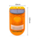 129dB Solar Alarm Light Human Body Induction Alarm Farm Anti-theft Drive Object Sound and Light Alarm Light, Style:N911E English