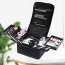 Large-capacity Multi-layer Professional Cosmetic Bag Portable Nail Makeup Toolbox(Red)