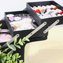Large-capacity Multi-layer Professional Cosmetic Bag Portable Nail Makeup Toolbox(Rose Red)