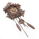Hanging Handcraft Wooden Clock House Style Cuckoo Wall Clock(Dark Black)