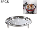 3 PCS Multifunctional Waterproof Shelf Steaming Tray Stainless Steel Steaming Grid Cage Steaming Sheet Steaming Rack, Color:20cm