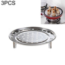 3 PCS Multifunctional Waterproof Shelf Steaming Tray Stainless Steel Steaming Grid Cage Steaming Sheet Steaming Rack, Color:22cm