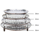 3 PCS Multifunctional Waterproof Shelf Steaming Tray Stainless Steel Steaming Grid Cage Steaming Sheet Steaming Rack, Color:22cm