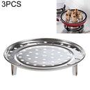 3 PCS Multifunctional Waterproof Shelf Steaming Tray Stainless Steel Steaming Grid Cage Steaming Sheet Steaming Rack, Color:26cm
