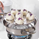3 PCS Multifunctional Waterproof Shelf Steaming Tray Stainless Steel Steaming Grid Cage Steaming Sheet Steaming Rack, Color:26cm
