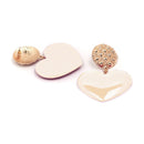 Peach Heart Earrings Retro Series Acrylic Stud Earrings for Women(White)