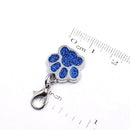 10 PCS Enamel Cat Dog Bear Paw Prints Key Chain Jewelry Making(Light Green)