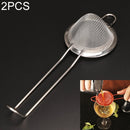 2 PCS Stainless Steel Filter Sieve Soy Milk Juice Filter Spoon Kitchen Utensils Mirror Light