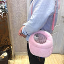 Pet Bag Small Pet Hamster Carrier Pure Color Leash Travel Bag, Size:M(Pink)