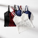Lace Tube Top Beauty Back Wrapped Chest Strap Chest Pad Sling, Size:One Size(Black)