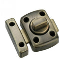 Universal Door Latch Security Sliding Door Lock with Screws, Size:L(Antique Bronze)