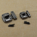 Universal Door Latch Security Sliding Door Lock with Screws, Size:L(Antique Bronze)