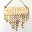 2 PCS Wooden DIY Festival Special Date Reminder Plan Plaque Decoration