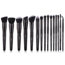 Zoreya Brand Soft Synthetic Bristles Makeup Brush Set Eye Make Up Tools Cruelty Free Black Blending Crease Foundation Brushes