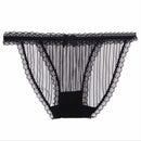 3 PCS Breathable Low Waist Sexy Lace Panties, Size:One Size(Black)