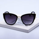 Fashion Cat Eye Vintage Gradient Glasses UV400 Sunglasses for Ladies(Black)