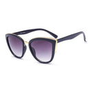 Fashion Cat Eye Vintage Gradient Glasses UV400 Sunglasses for Ladies(Black)