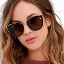 Fashion Cat Eye Vintage Gradient Glasses UV400 Sunglasses for Ladies(Black)
