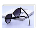 Fashion Cat Eye Vintage Gradient Glasses UV400 Sunglasses for Ladies(Black)