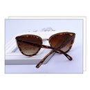 Fashion Cat Eye Vintage Gradient Glasses UV400 Sunglasses for Ladies(Brown)