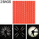 2 Bags Bicycle Mountain Bike Riding Wheel Rim Spoke Mount Clip Tube Warning Light Strip Outdoor Reflector(Orange)