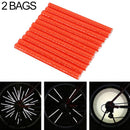 2 Bags Bicycle Mountain Bike Riding Wheel Rim Spoke Mount Clip Tube Warning Light Strip Outdoor Reflector(Red)