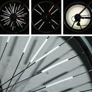 2 Bags Bicycle Mountain Bike Riding Wheel Rim Spoke Mount Clip Tube Warning Light Strip Outdoor Reflector(Red)
