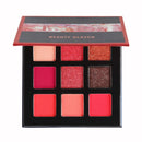 Eyeshadow Pallete Makeup Brushes 9 Color Palette Shimmer Pigmented Eye Shadow Maquillage(A)