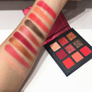 Eyeshadow Pallete Makeup Brushes 9 Color Palette Shimmer Pigmented Eye Shadow Maquillage(A)
