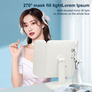 Simple & Stylish LED Three-Fold Square Makeup Mirror, Specification:Plug-in Monochrome Lamp(Black)