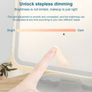 Simple & Stylish LED Three-Fold Square Makeup Mirror, Specification:Charging Model Monochrome Lamp(White)