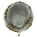Winter Outdoor Padded Adjustable Head Circumference Ski Hat Warm Ear Protected Cap Flight Hats (Black Brown Fur)