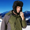 Winter Outdoor Padded Adjustable Head Circumference Ski Hat Warm Ear Protected Cap Flight Hats (Black Brown Fur)
