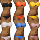 2 PCS Summer Sexy Women Bikini Set Beachwear Push Up Bathing Suits, Size:M(Blue)