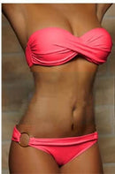 2 PCS Summer Sexy Women Bikini Set Beachwear Push Up Bathing Suits, Size:S(White)