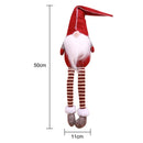 Cute Sitting Faceless Long-legged Elf Doll Christmas Decoration(Red)
