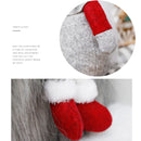 Cute Sitting Faceless Long-legged Elf Doll Christmas Decoration(Red)