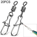 2 Pack (10PCS/Pack) Stainless Steel Fishing Connector Pin Bearing Rolling Swivel Snap Pins Fishing Tackle Accessories Connector(10(20mm))