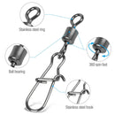2 Pack (10PCS/Pack) Stainless Steel Fishing Connector Pin Bearing Rolling Swivel Snap Pins Fishing Tackle Accessories Connector(10(20mm))